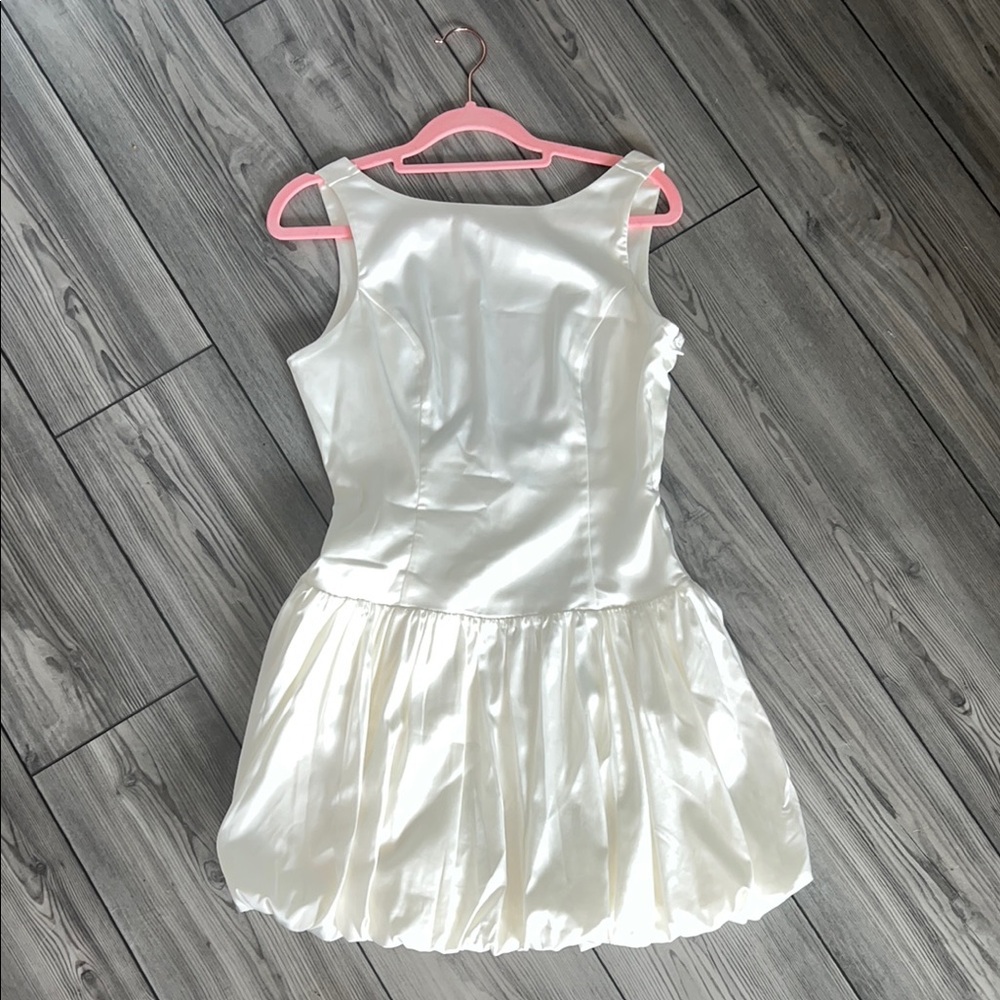 Abercrombie High-Neck Bubble Hem Mini Dress